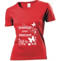  Tricou culoare rosie femei, Dumnezeu este dragoste!